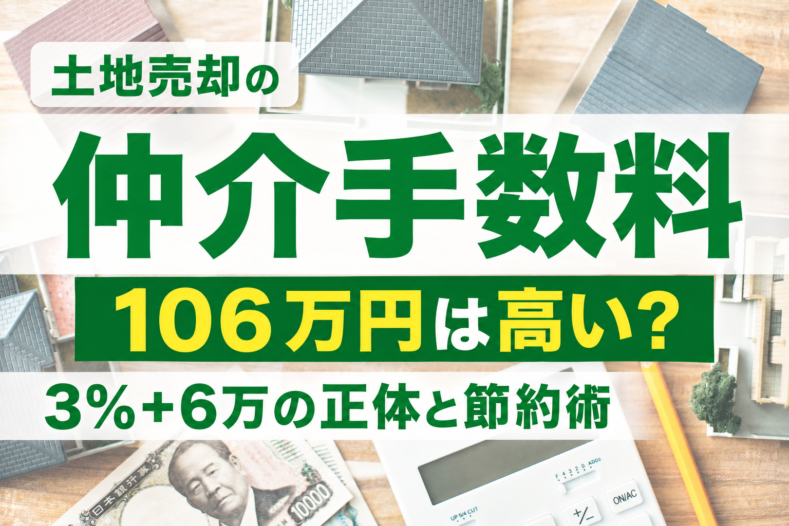土地売却にかかる仲介手数料・費用の相場と、損をしないための基礎知識